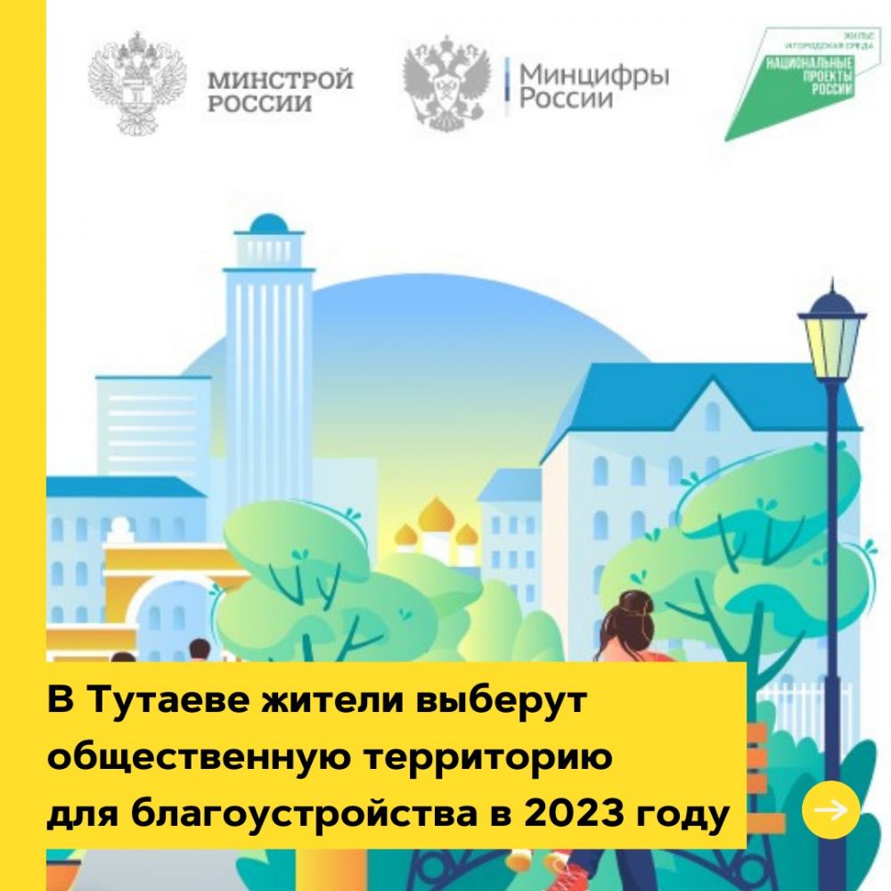 Идет голосование за общественные территории, которые планируется благоустроить в 2023 году в Тутаеве
