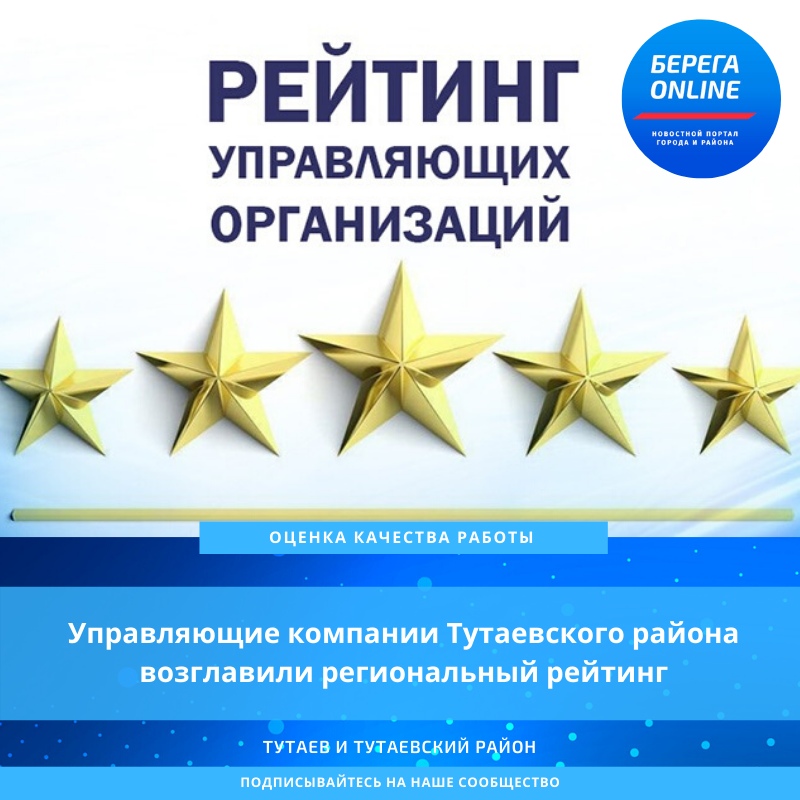 ВСЕ УК ТУТАЕВСКОГО РАЙОНА ПОЛУЧИЛИ ВЫСОКИЕ ОЦЕНКИ