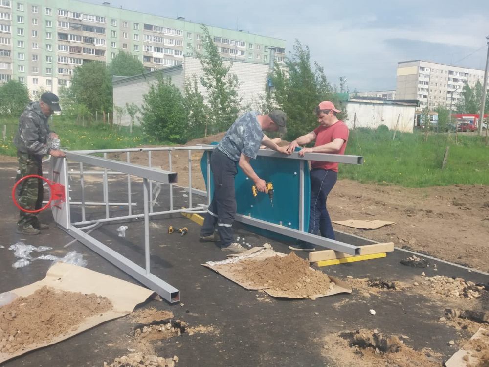 В сквере на Советской улице установлены новые элементы